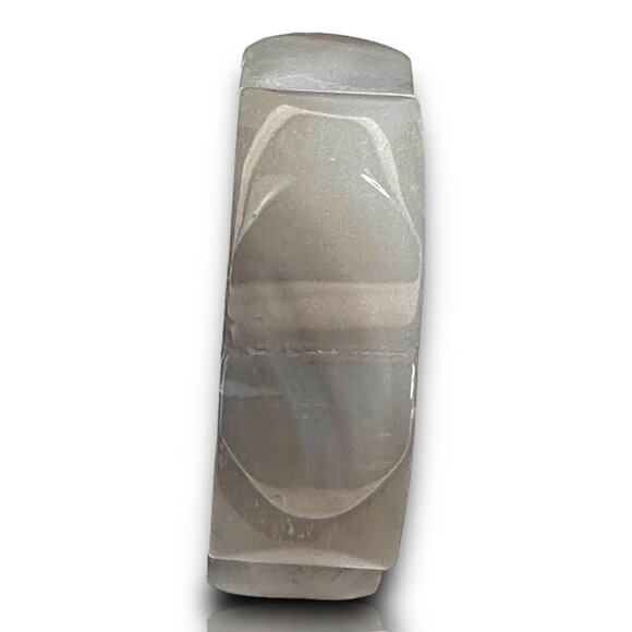 Chalcedony Agate Flower Palmstone Stability Balance Absorbs Negative Energy NWOT - Picture 5 of 10